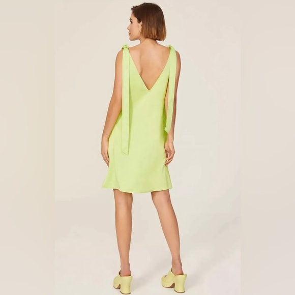 Stine Goya Rosario Dress color Yuzu/Green size Medium Tie Bow Straps NWT - Picture 2 of 15